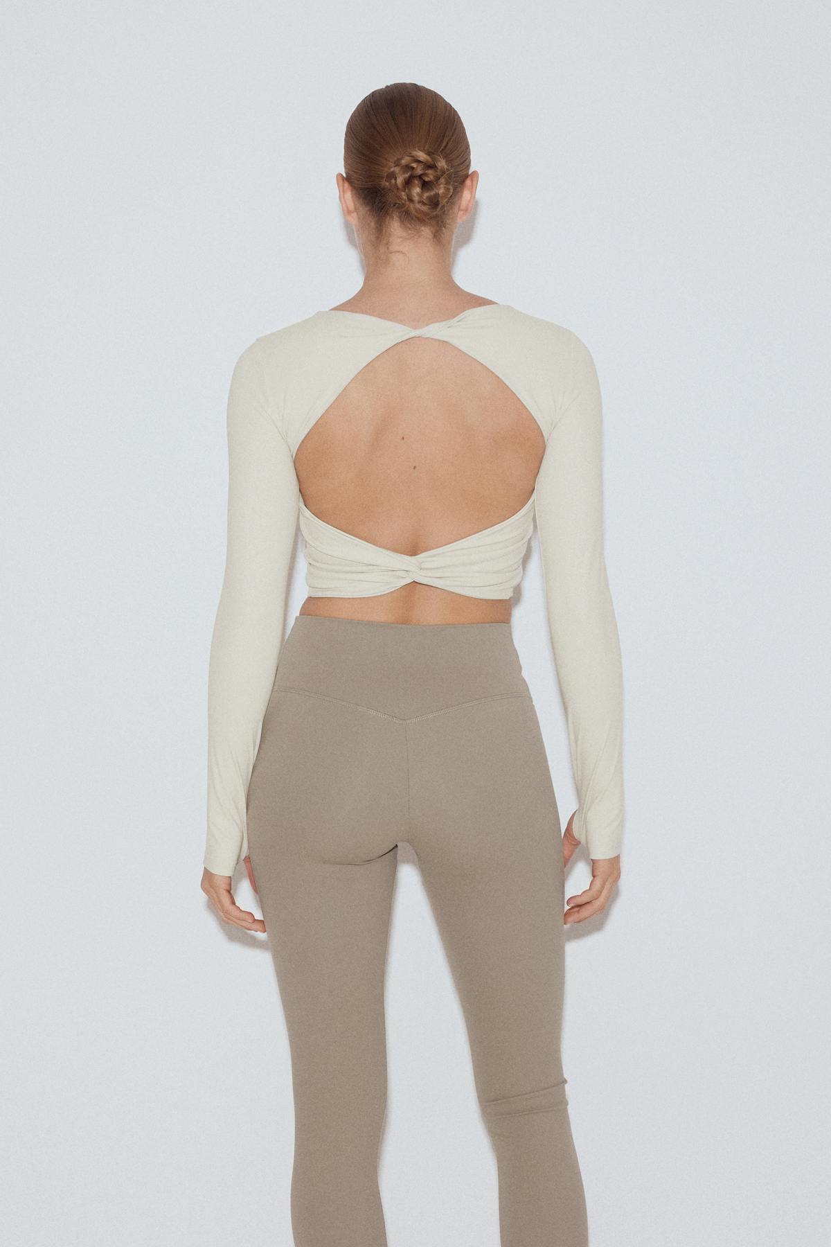 Yoga twist top - Crème