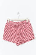 seersucker gingham shorts - Blue check