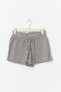 seersucker gingham shorts - Red check