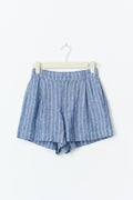 Linen shorts - Yellow/stripe