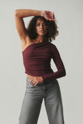 One shoulder top - Noir