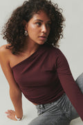 One shoulder top - Bordeaux