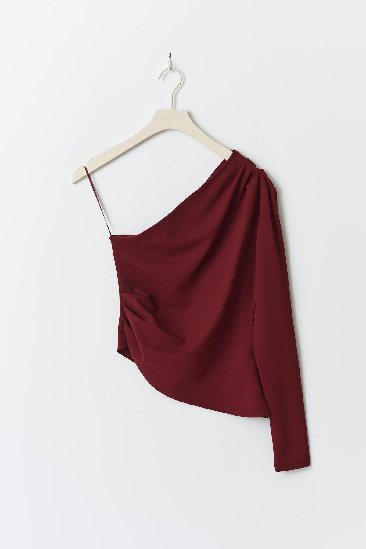 One shoulder top - Bordeaux