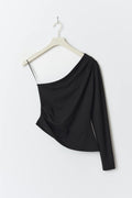 One shoulder top - Noir