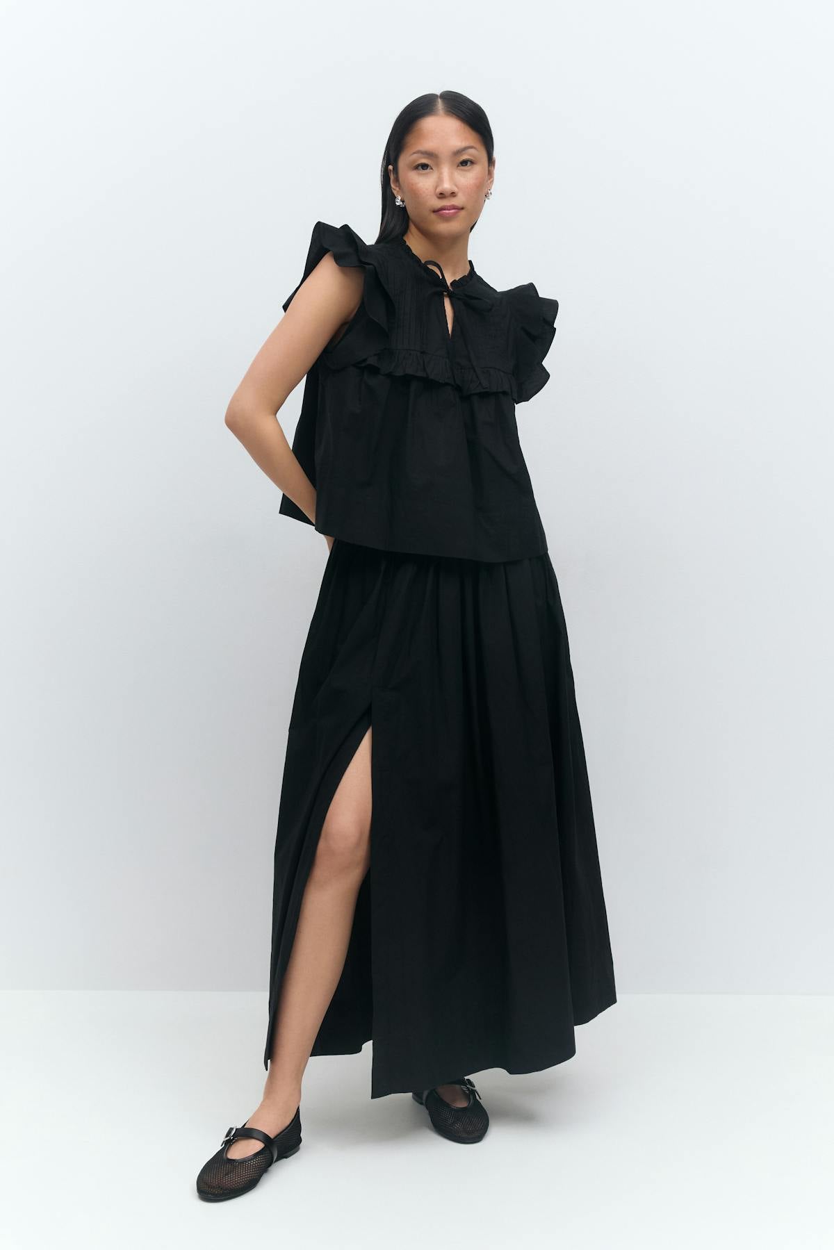 Poplin skirt - Blanc
