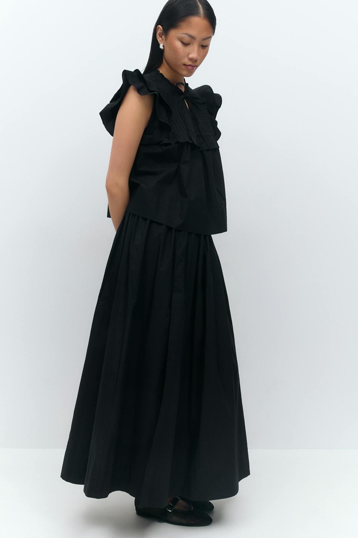 Poplin skirt - Blanc