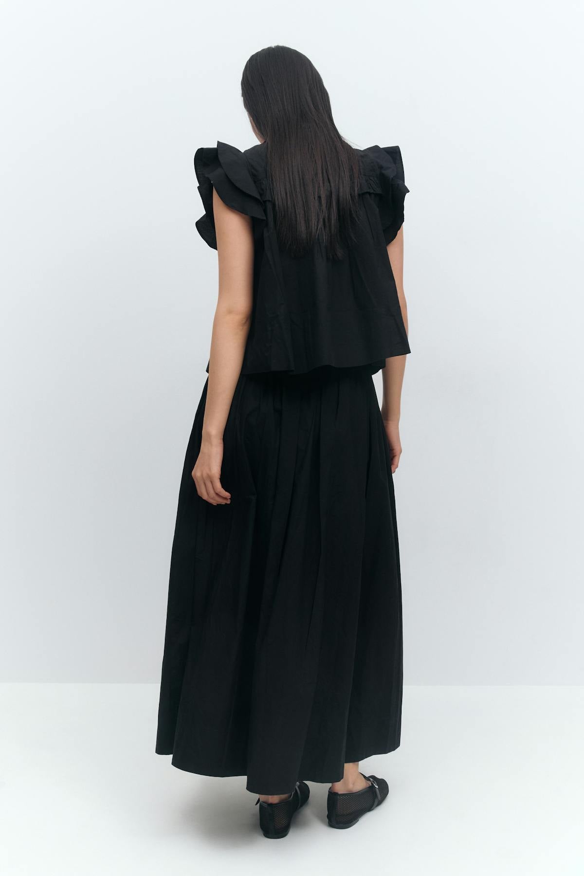Poplin skirt - Blanc