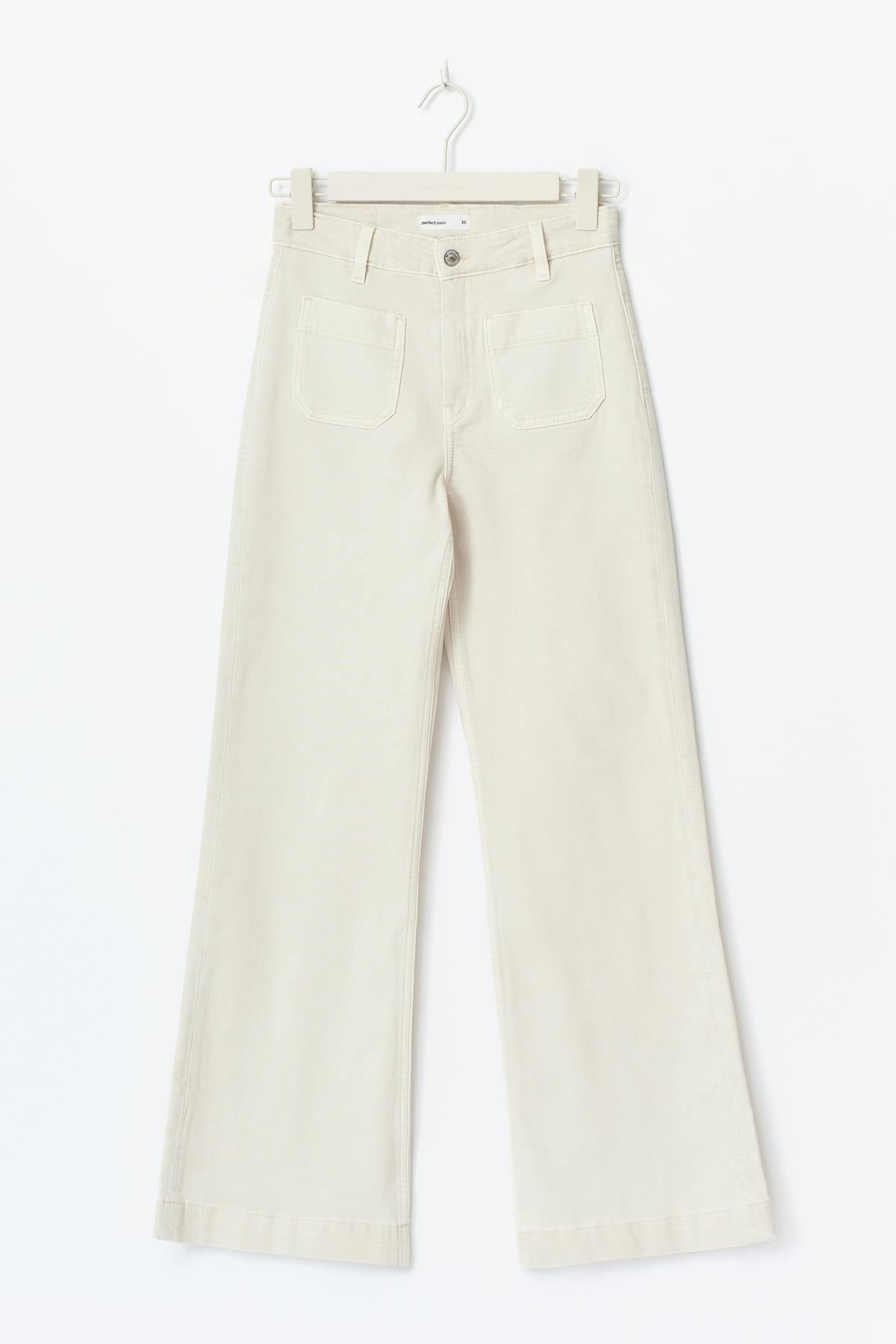 Front pocket flare jeans - Sable clair