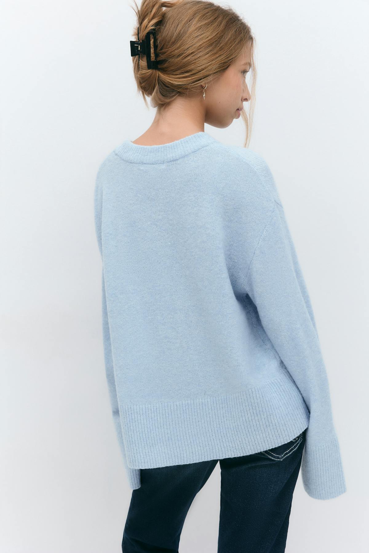 y knitted sweater - Grey melange