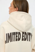 Oversized print hoodie - Lt grey/appreciate