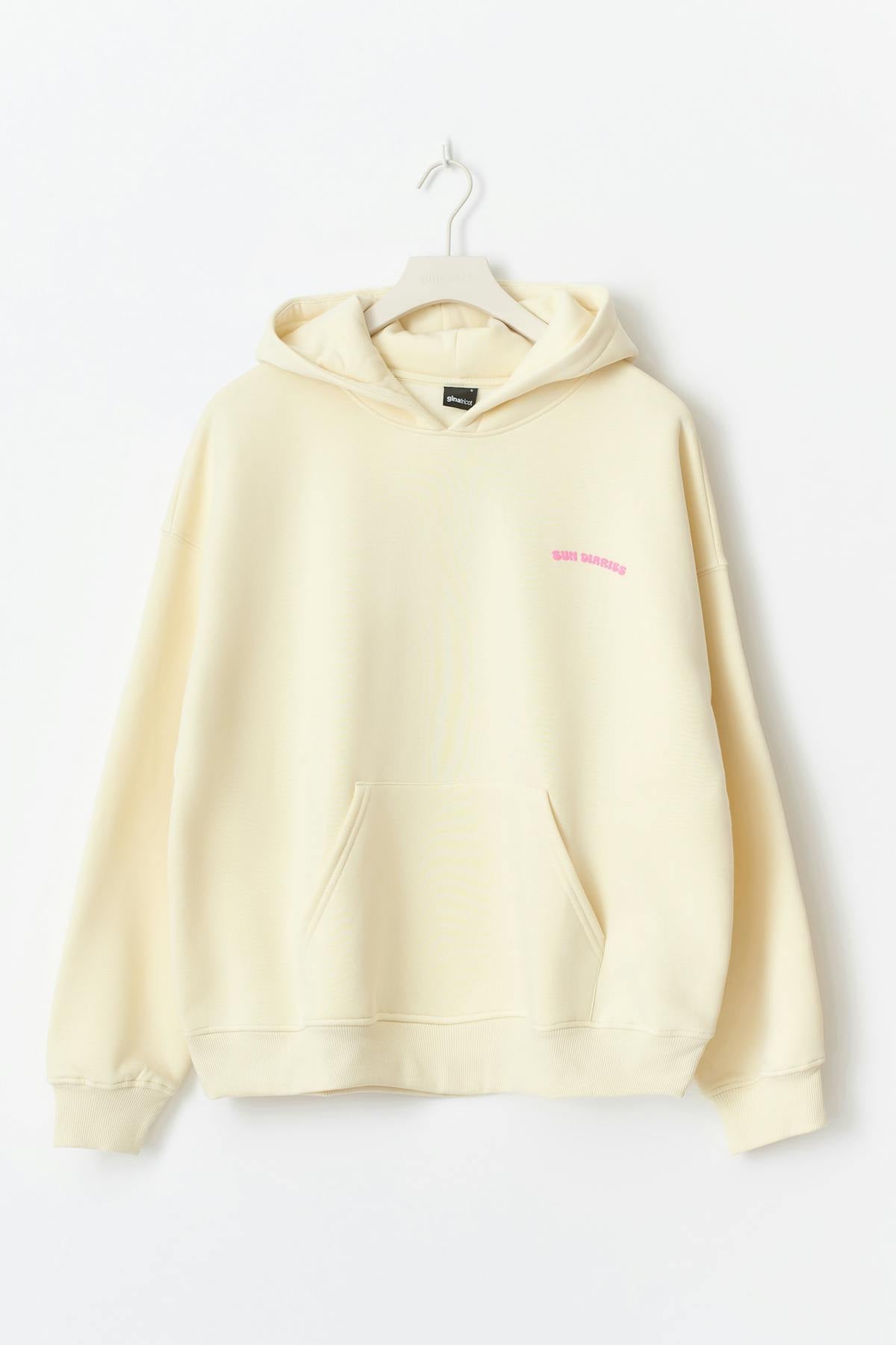 Oversized print hoodie - Sycamore