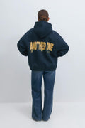 Oversized print hoodie - Offblack/lamour