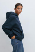 Oversized print hoodie - Offblack/lamour