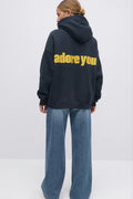 Oversized print hoodie - Coffee