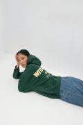 Oversized print hoodie - Gardenia