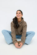 Oversized print hoodie - Mole/adore you