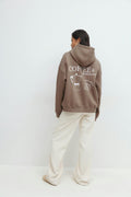 Oversized print hoodie - Lt grey/social