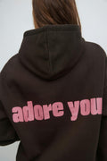 Oversized print hoodie - Tawny port/club