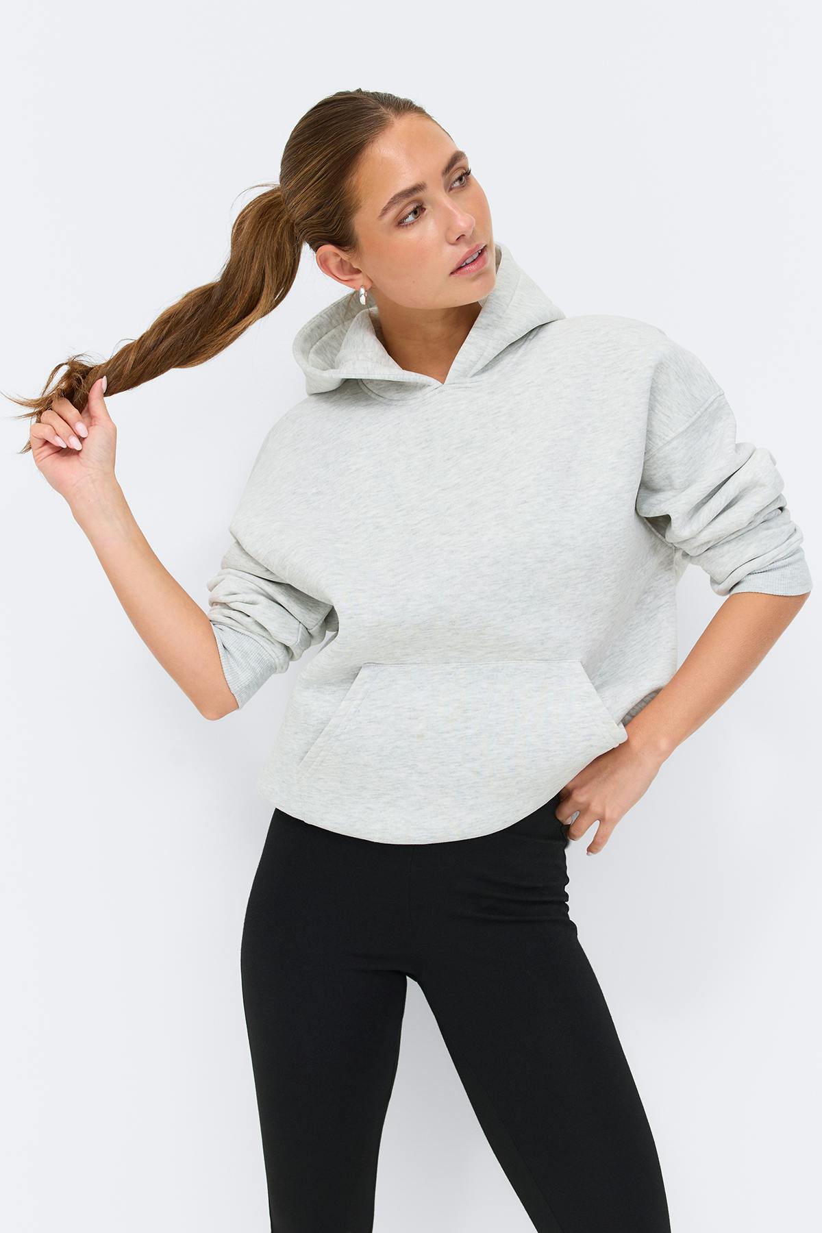 Oversized print hoodie - Mole/adore you
