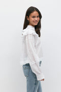 Y boho lace blouse - Noir