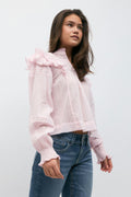 Y boho lace blouse - Blanc