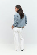 Y low linen blend trousers - Blanc