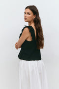 Broderie anglaise singlet - Anise flower
