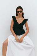 Broderie anglaise singlet - Anise flower