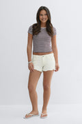 Y chunky denim shorts - Mid blue