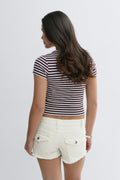 Y chunky denim shorts - Mid blue