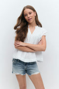 Y chunky denim shorts - Mid blue
