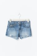 Y chunky denim shorts - Mid blue
