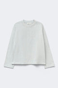 Loose fit long sleeve tee - Lt grey melange