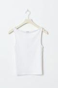 Boatneck tanktop - Blanc