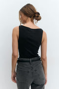Boatneck tanktop - Noir