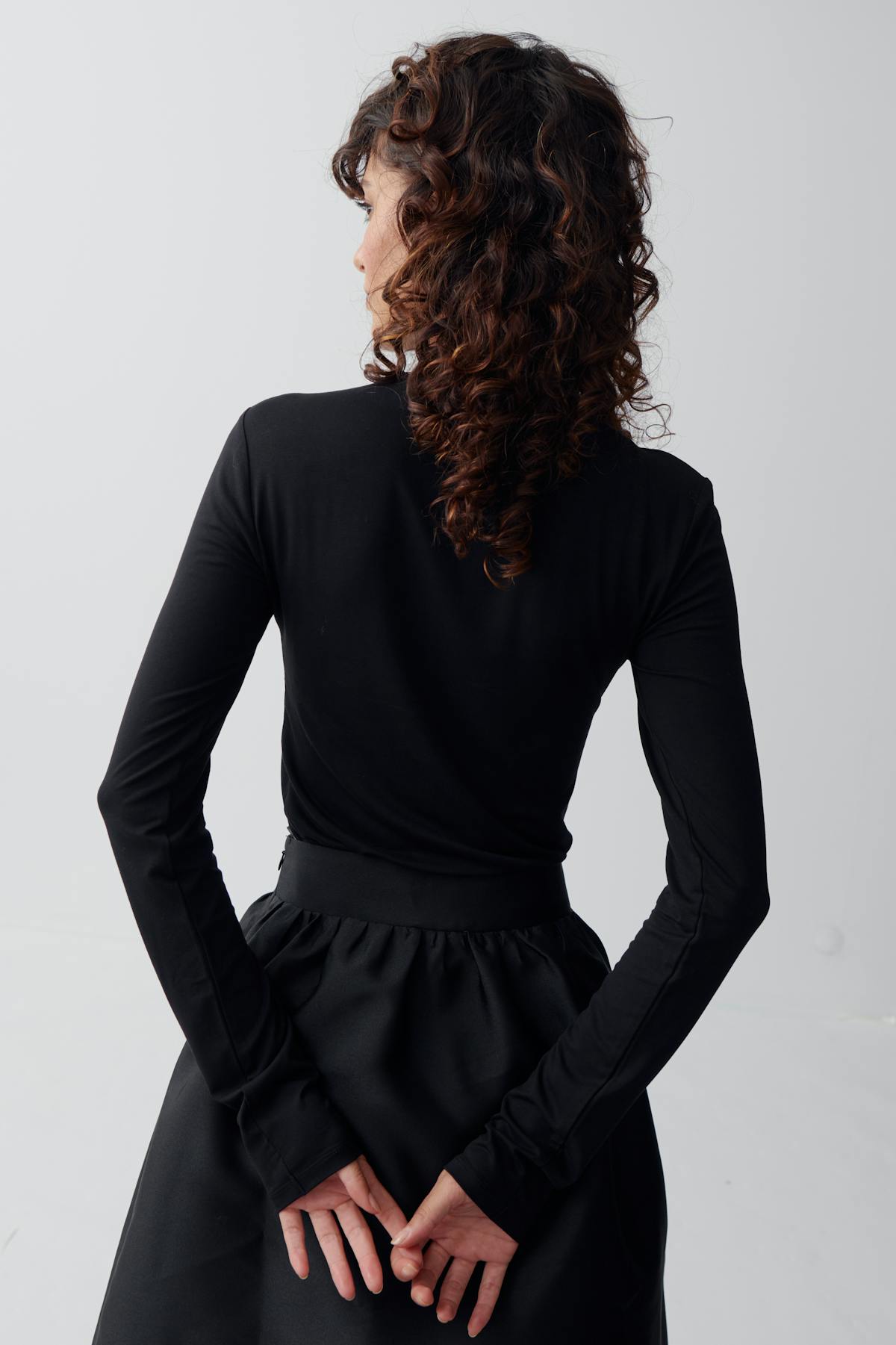 Soft touch polo top - Noir