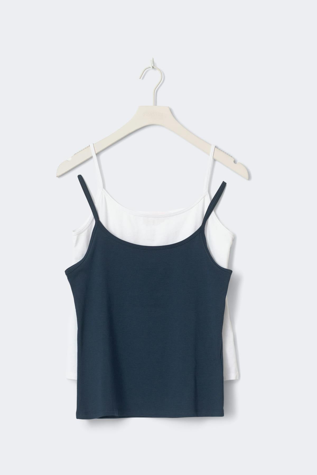2 pack y basic singlet - White/navy