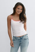 2 pack y basic singlet - Afterglow/white