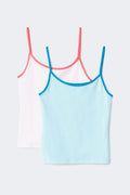 2 pack y basic singlet - Afterglow/white