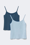 2 pack y basic singlet - Wh/carminerose