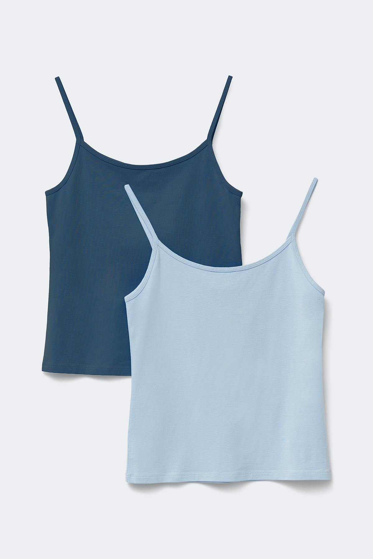2 pack y basic singlet - Wh/carminerose