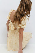 Tie back mini dress - Blanc cassé