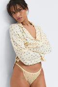 3-pack lace thong - Noir