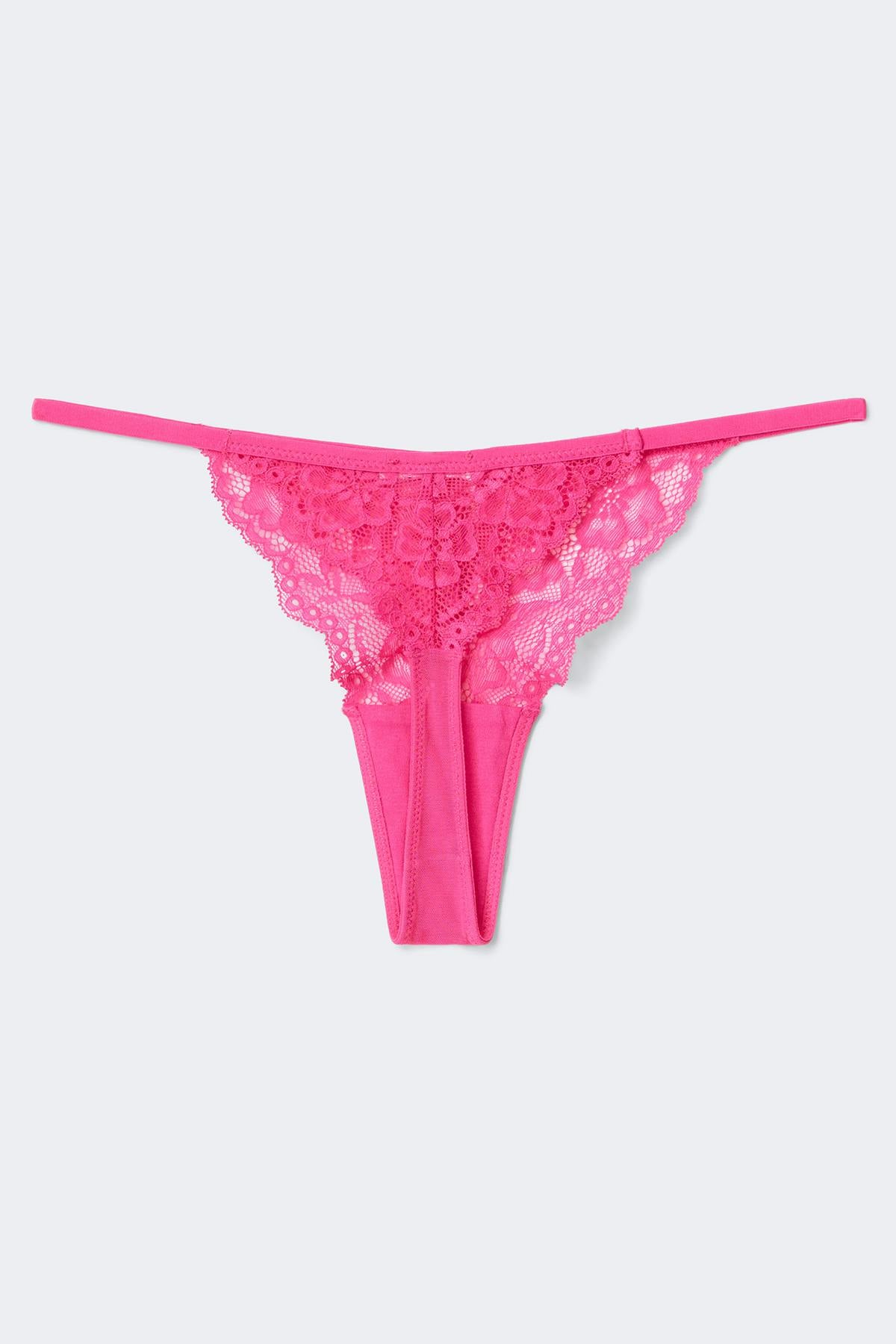 3-pack lace thong - Golden apricot
