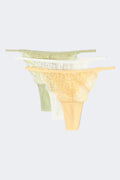 3-pack lace thong - Blanc