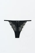 3-pack lace thong - Noir