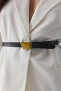 Clean buckle belt - Black/gold