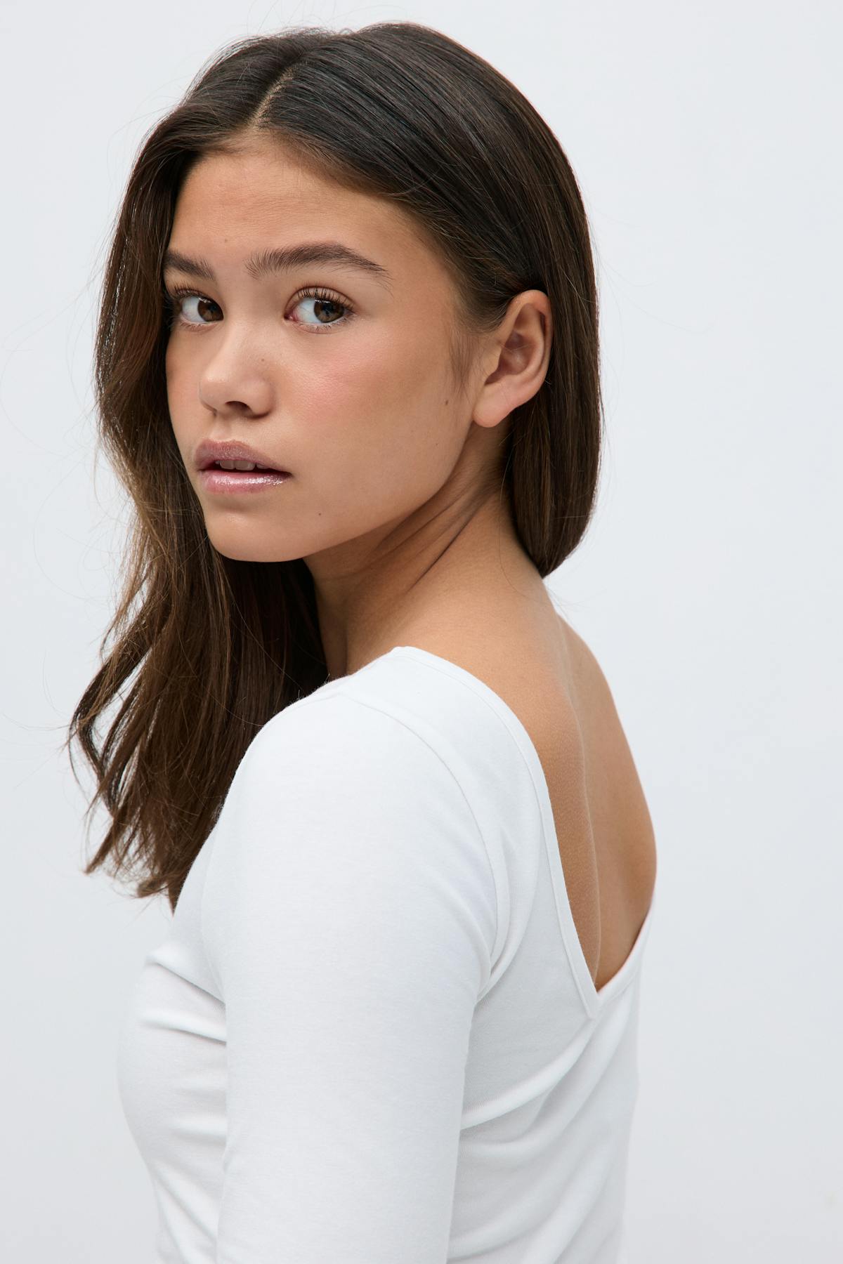 y yoga open back top - Blanc