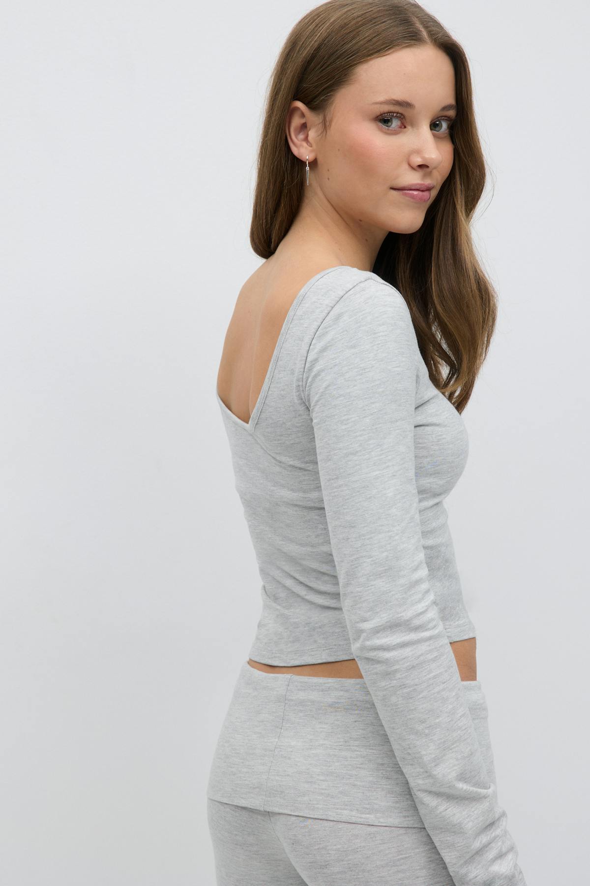 y yoga open back top - Super lt grey