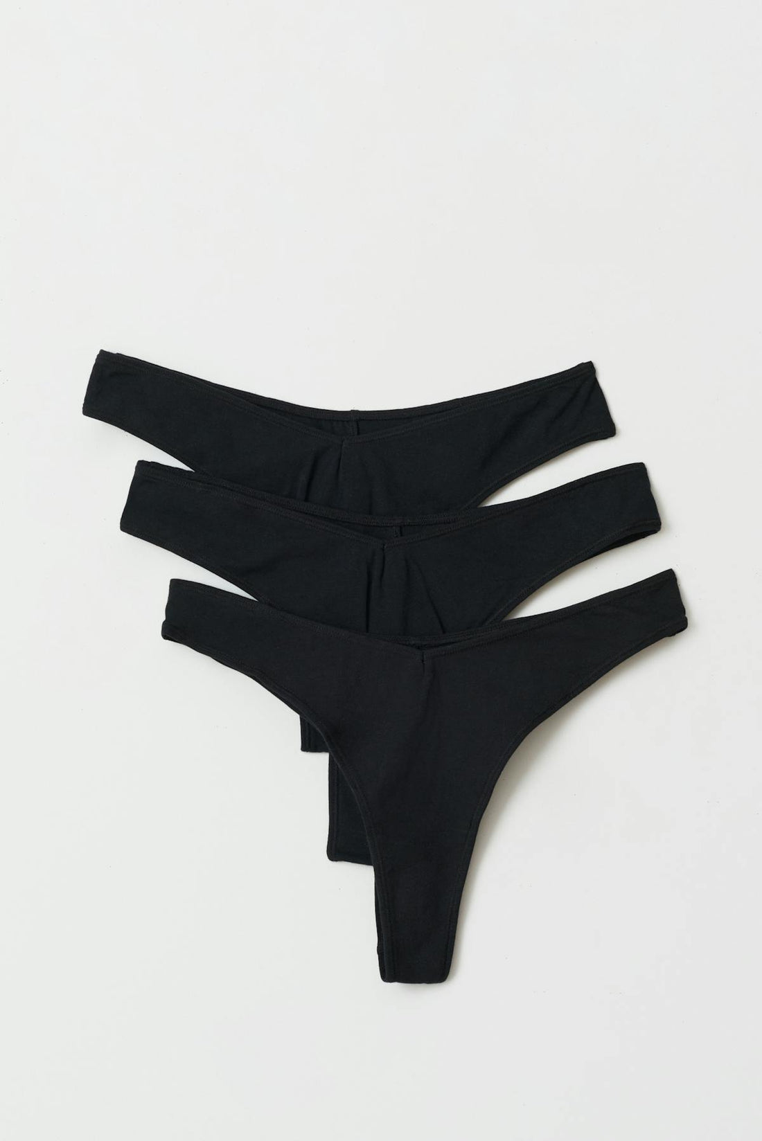 3-pack cotton thong - Noir